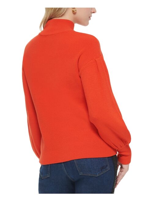 KARL LAGERFELD PARIS Shoulder Zip Sweater