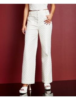 ROYALTY BY MALUMA Women's Quilted Button-Fly Pants, Created for Macy's