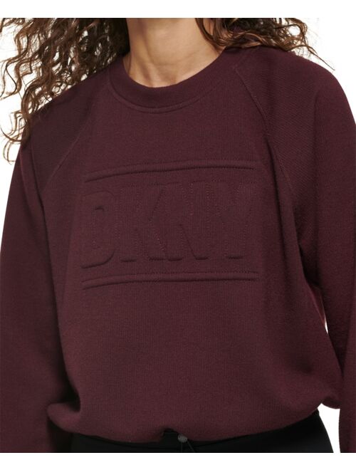 DKNY SPORT Women's Drawcord-Hem Logo Sweatshirt
