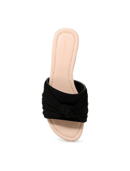 London Rag Women's Knotted Slide Sandals