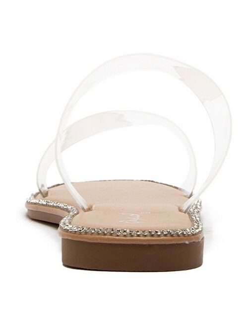 Qupid Afia Women's Double Band Slide Sandals