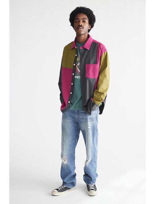 Urban Outfitters UO Joey Mixed Fabric Overshirt