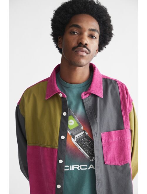 Urban Outfitters UO Joey Mixed Fabric Overshirt