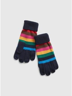 Kids Organic Cotton Happy Stripe Gloves