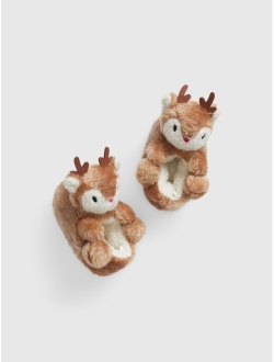 Kids Cozy Reindeer Slippers