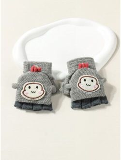Toddler Kids Cartoon Patched Gloves