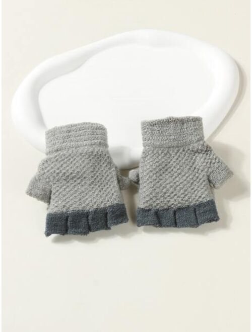 Shein Toddler Kids Cartoon Patched Gloves