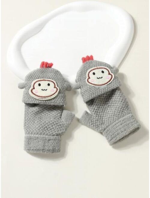 Shein Toddler Kids Cartoon Patched Gloves