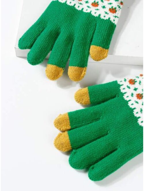 Shein Kids Color Block Gloves