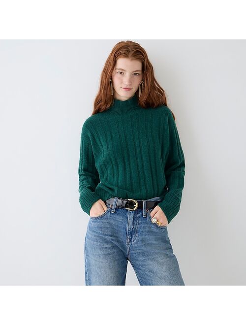 J.Crew Ribbed mockneck sweater in Supersoft yarn