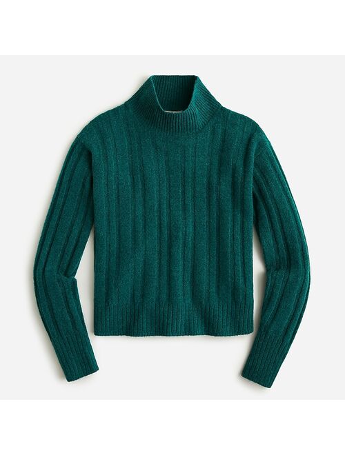 J.Crew Ribbed mockneck sweater in Supersoft yarn