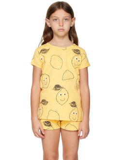 NADADELAZOS Kids Yellow Lemons & Leaves T-Shirt