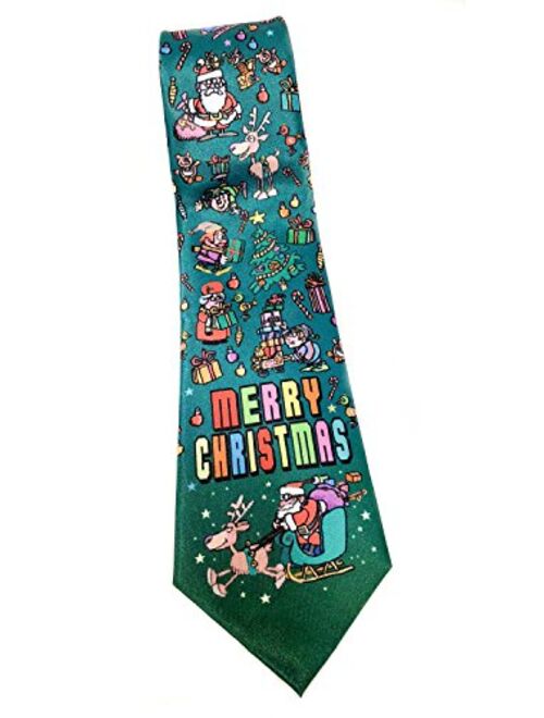Stonehouse Collection Men's Assorted Holiday Ties - 6 Fun Neckties - Tie Assortment - Christmas, Thanksgiving, Halloween, New Year 4th of July