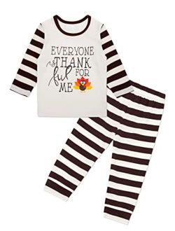 Little Fancy Latobreath Toddler Baby Everyone is Thankful for Me Thanksgiving Day Little Turkey Outfit