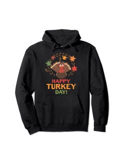 Thanksgiving Collection Happy Turkey Day | Funny Happy Thanksgiving Pullover Hoodie