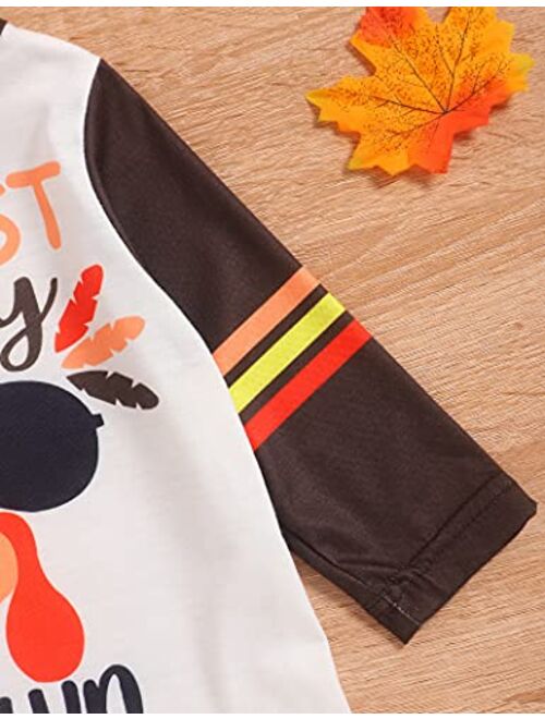 Xuuly Toddler Baby Boy Thanksgiving Clothes MommyS Little Turkey T-Shirt Baby Thanksgiving Clothes