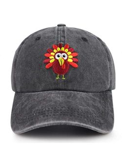 Xpayzere Thanksgiving Hats for Men Women, Adjustable Cotton Embroidered Dad Baseball Cap for Family Friends Holiday Autumn Home