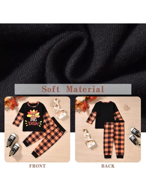 Aalizzwell Toddler Baby Thanksgiving Matching Outfits for Brothers Sisters Sibling Clothes