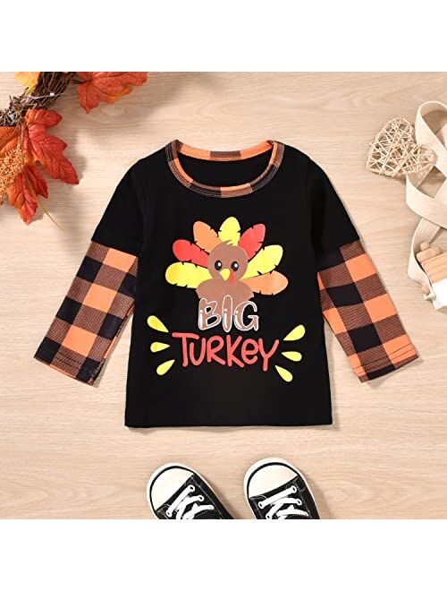 Aalizzwell Toddler Baby Thanksgiving Matching Outfits for Brothers Sisters Sibling Clothes
