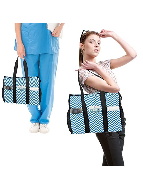 Diykst Nurse Bags For Work Nursing Bag Tote for Women Zip Canvas Travel Weekender Bag for Nursing Students
