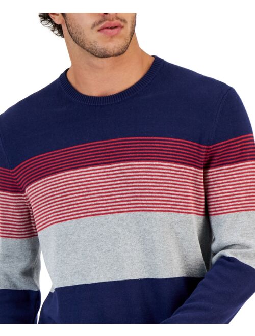 Club Room Men's Striped Sweater, Created for Macy's