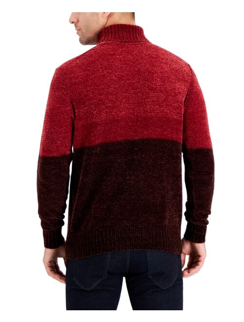 Alfani Men's Equator Colorblocked Turtleneck Sweater, Created for Macy's