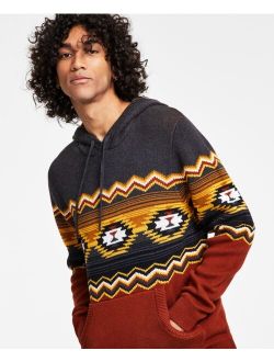 Men's Jacquard Hooded Sweater, Created for Macy's