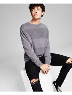 Men's Textured Stripe Sweater, Created for Macy's