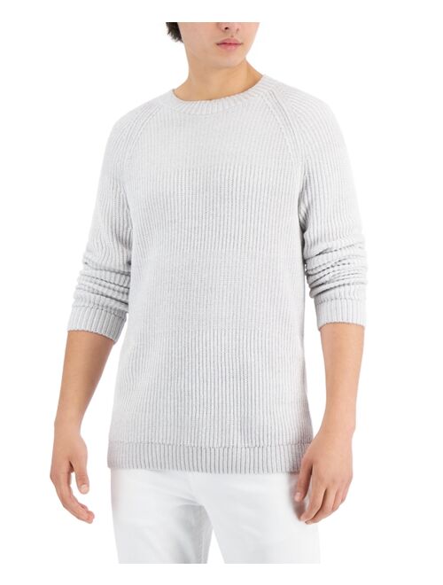 INC International Concepts Men's Plaited Crewneck Sweater, Created for Macy's
