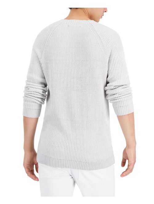 INC International Concepts Men's Plaited Crewneck Sweater, Created for Macy's
