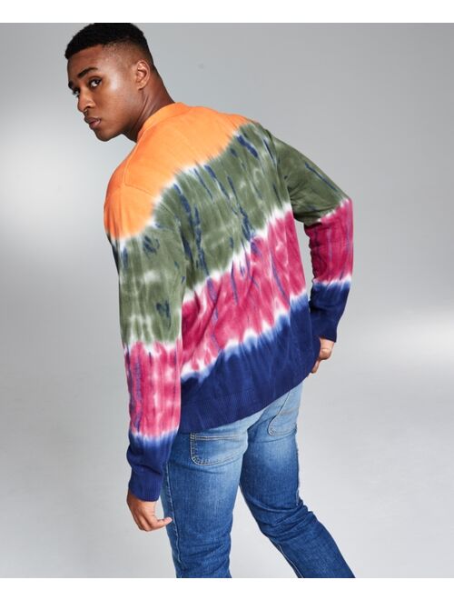 And Now This 5:31 by JEROME LAMAAR Men's Tie-Dye Button Cardigan Created for Macy's