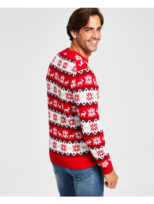 Charter Club Men's Nordic Fair Isle Holiday Sweater, Created for Macy's