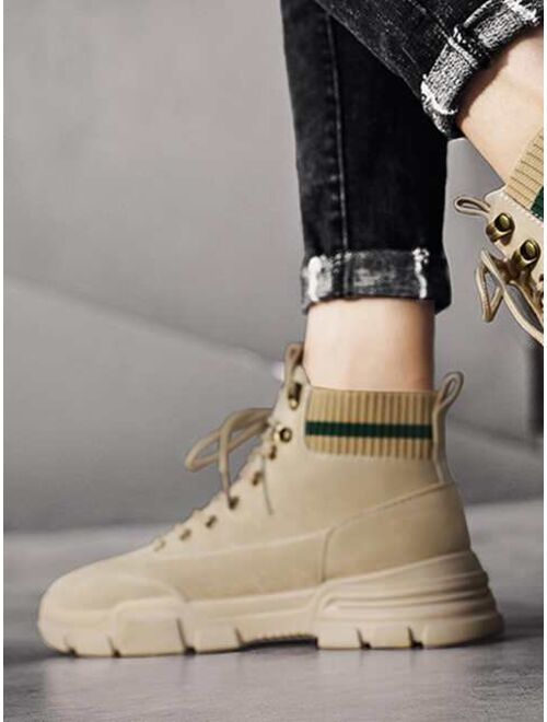 Shein Men Lace-up Front Ankle Boots