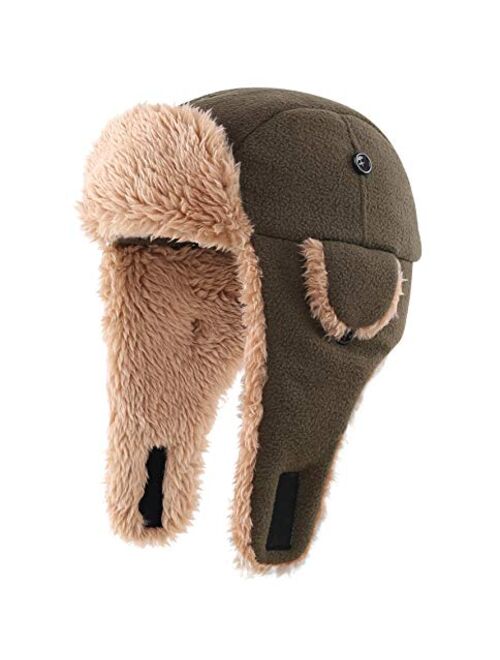 Connectyle Toddler Boys Kids Fleece Trapper Winter Hat with Ear Flaps Warm Hat