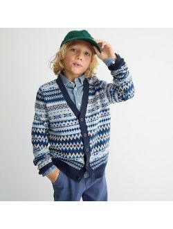 Boys' Fair Isle cardigan sweater