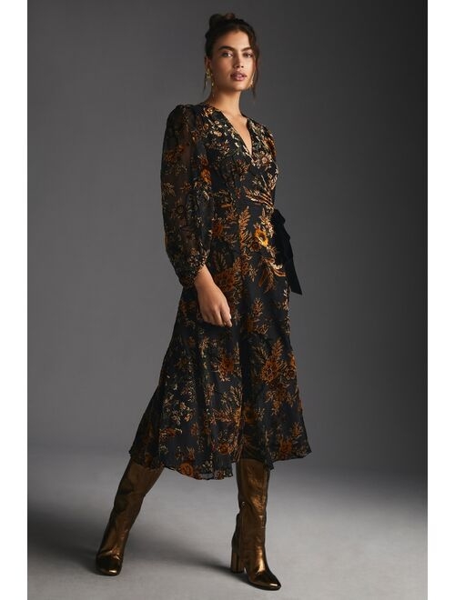Buy Hutch Velvet Wrap Dress online | Topofstyle