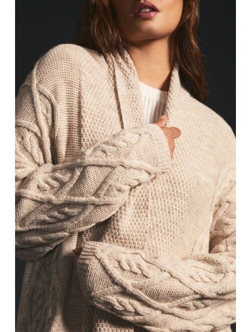 Pilcro Cable-Knit Cardigan Sweater