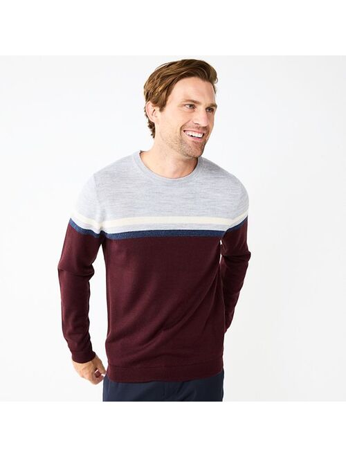 Men's Apt. 9 Colorblock Merino Blend 4-Tone Sweater