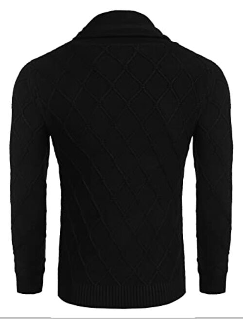 COOFANDY Men's Slim fit Turtleneck Sweater Casual Knitted Long Sleeve Basic Thermal Pullover Sweaters