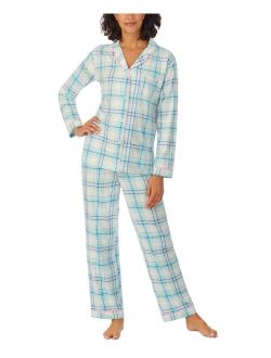Women's Ultra-Soft Printed Notch-Collar Pajama Set