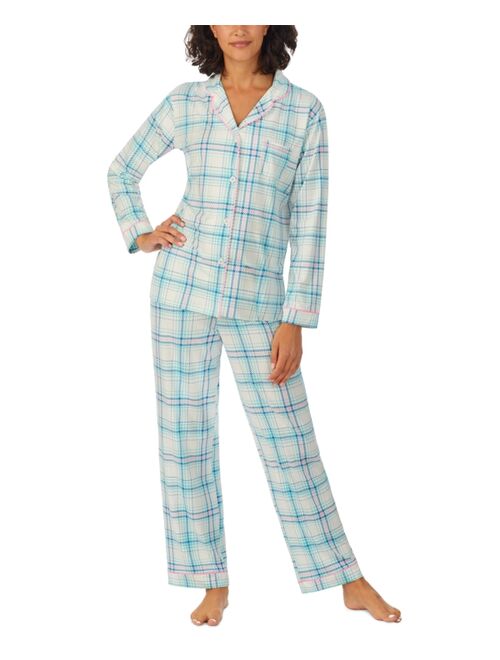 CUDDL DUDS Women's Ultra-Soft Printed Notch-Collar Pajama Set