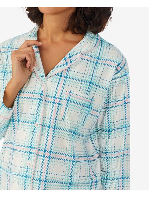 CUDDL DUDS Women's Ultra-Soft Printed Notch-Collar Pajama Set