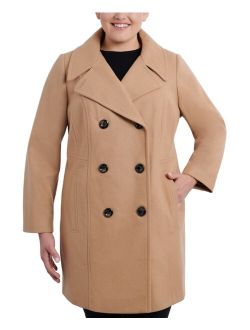 Plus Size Double-Breasted Peacoat, Created for Macy's