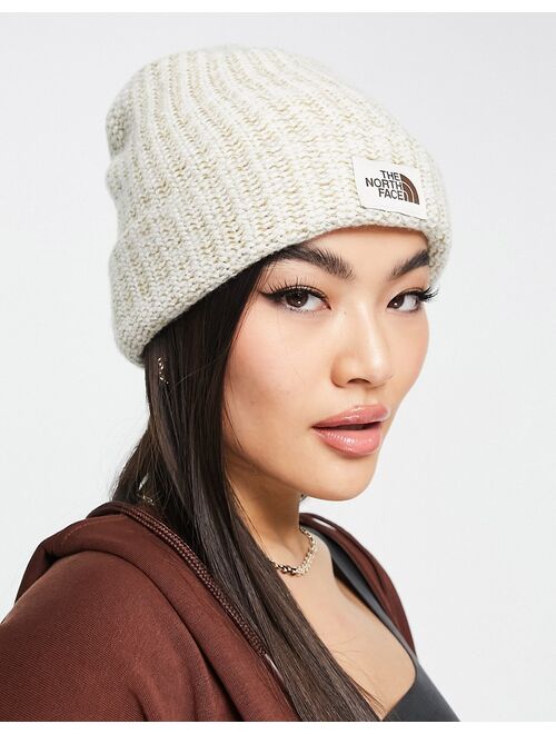The North Face Salty Bae beanie in white