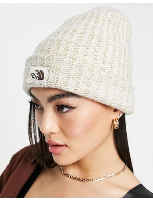 The North Face Salty Bae beanie in white
