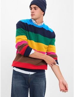 Happy Stripe Crewneck Sweater