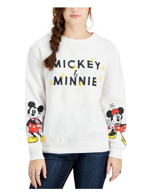 DISNEY Juniors' Mickey & Minnie Sweatshirt