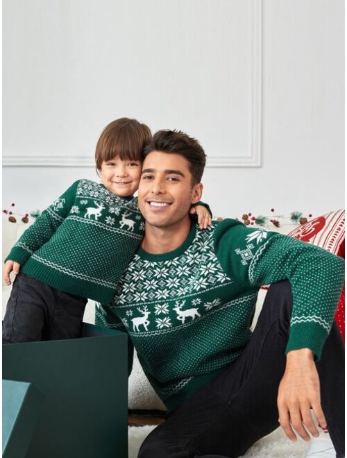 SHEIN Men 1pc Christmas Pattern Sweater