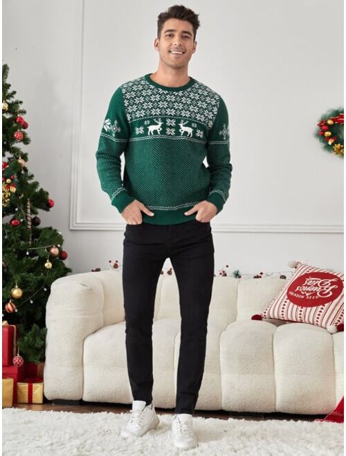 SHEIN Men 1pc Christmas Pattern Sweater