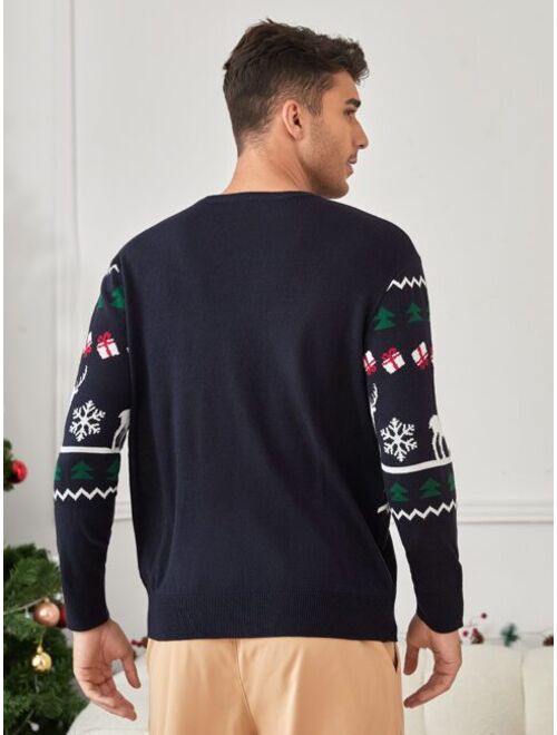 SHEIN Men Christmas Pattern Sweater